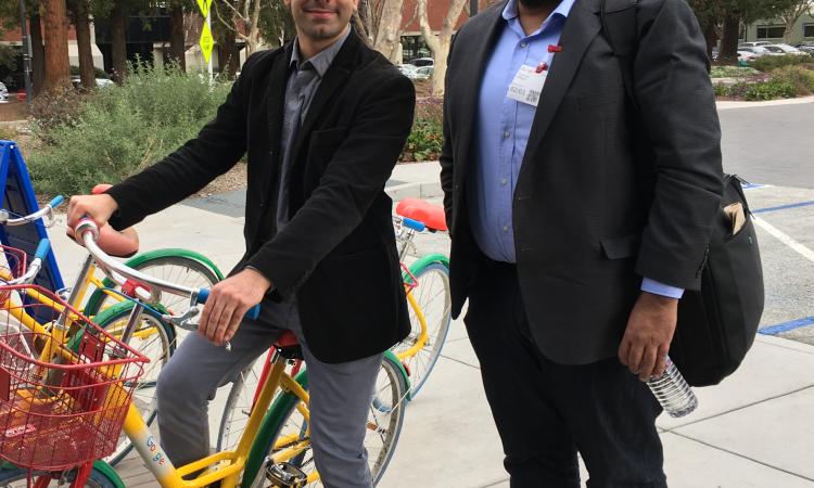 Dogancan Temel and Ghassan AlRegib on a recent visit to Google's global headquarters in Mountain View, California.