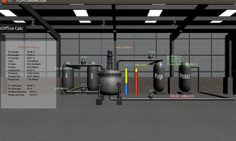 Chemical processing plant simulator
